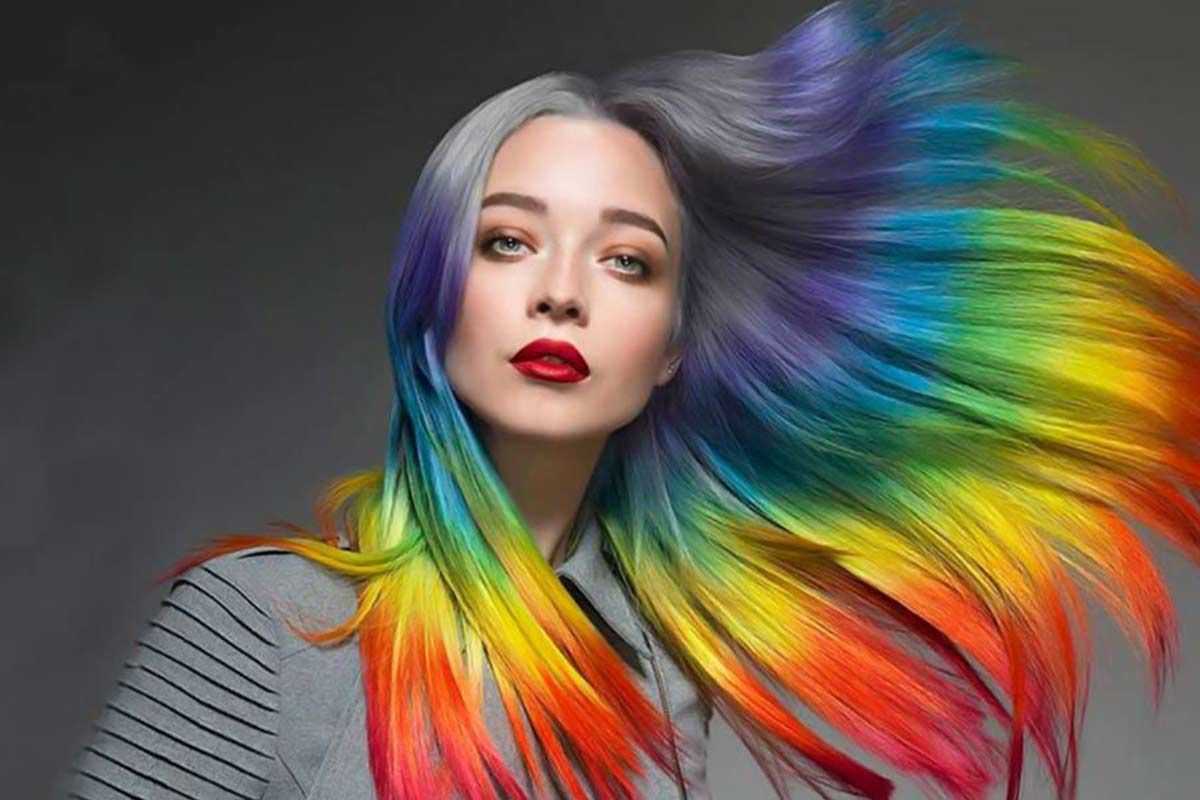 окрашивание волос яркими цветами фото